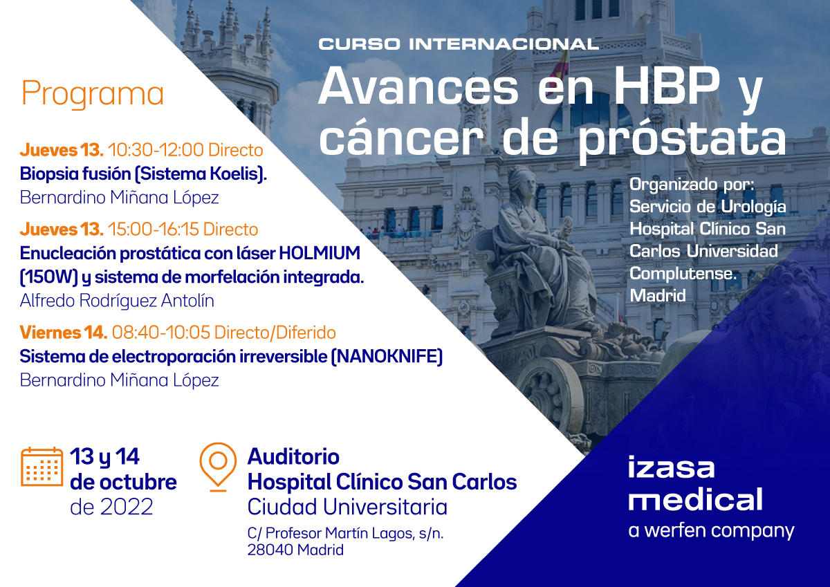 CURSO INTERNACIONAL AVANZADO EN HBP Y CÁNCER DE PRÓSTATA